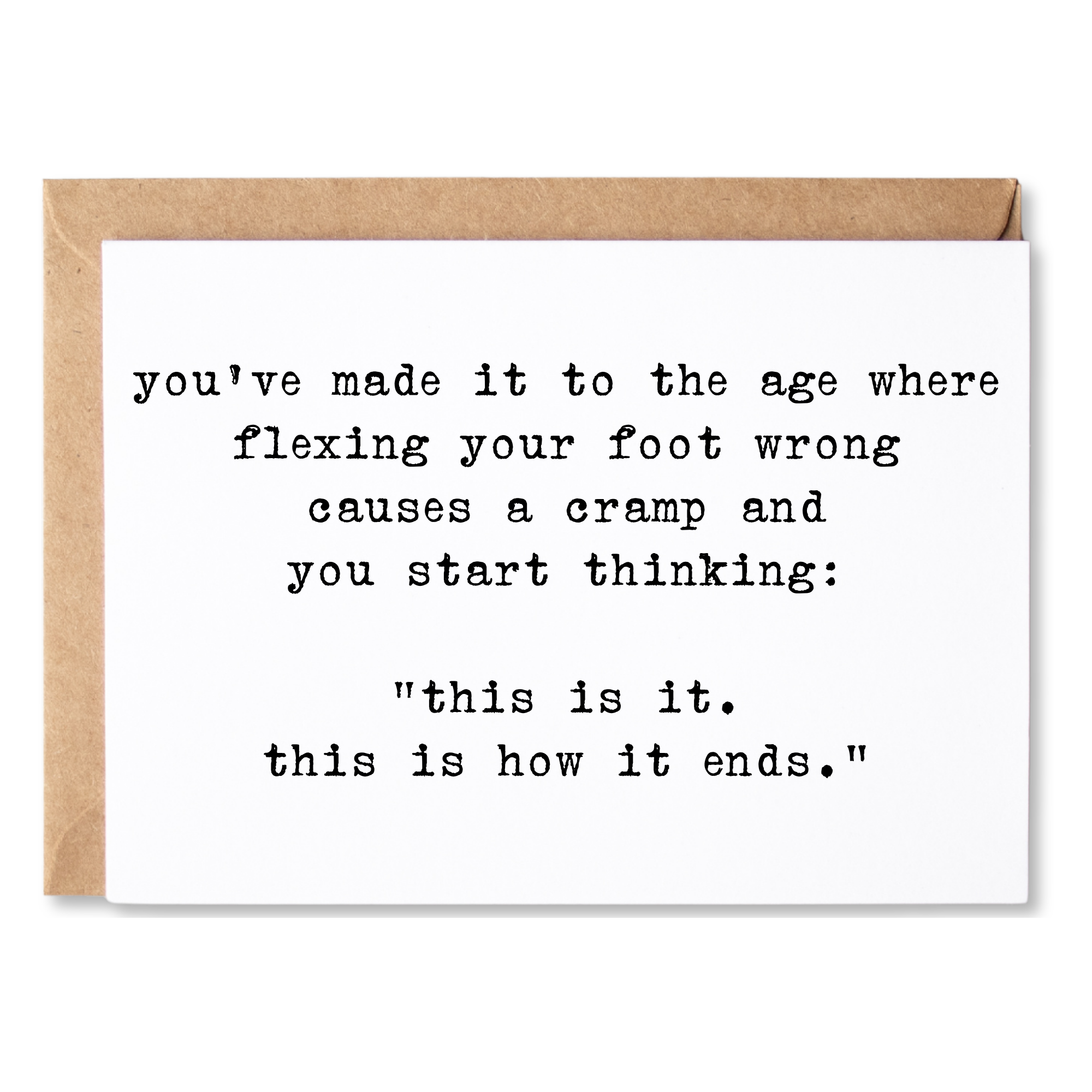 FOOT CRAMPS UP BIRTHDAY CARD