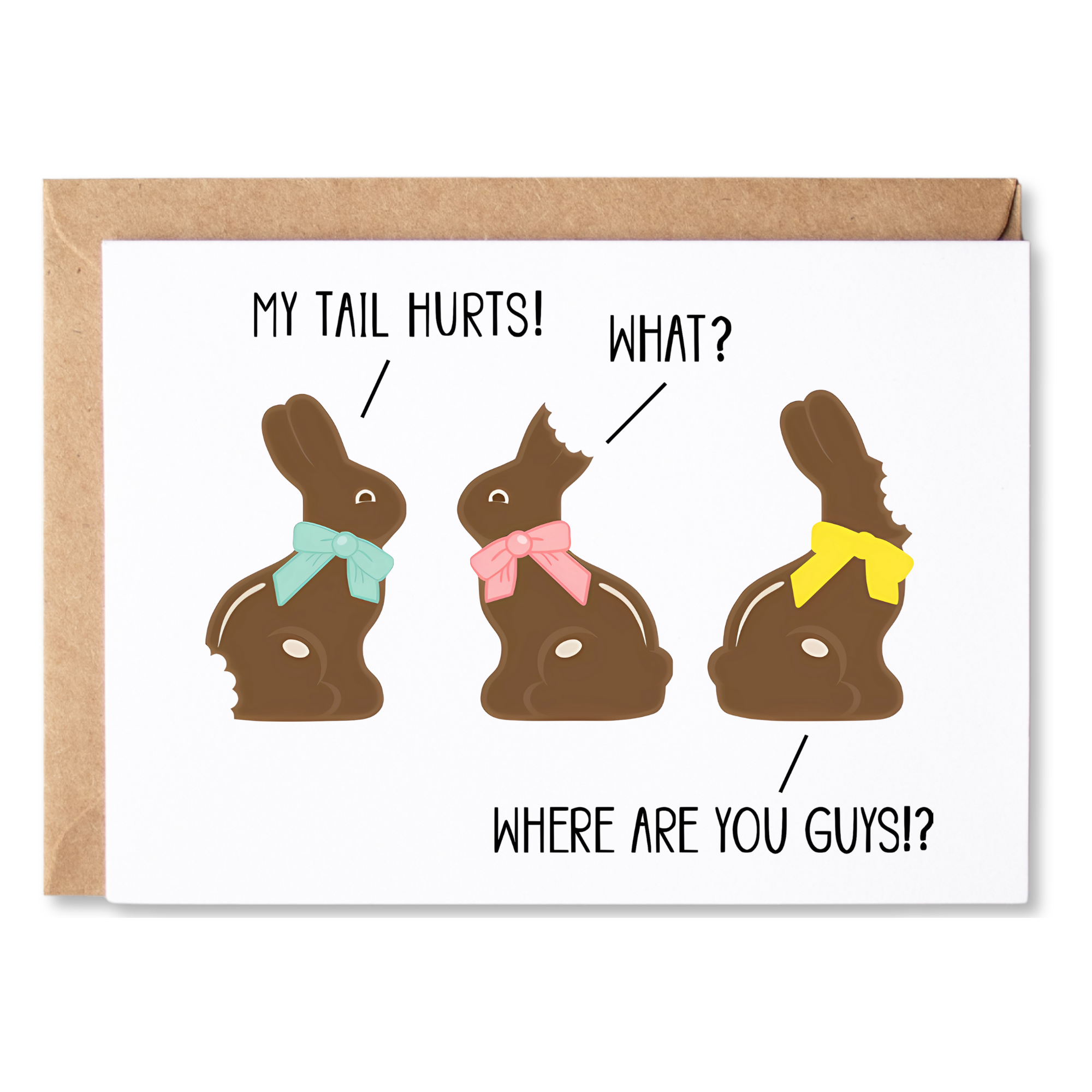 CHOCOLATE BUNNIES EASTER CARD