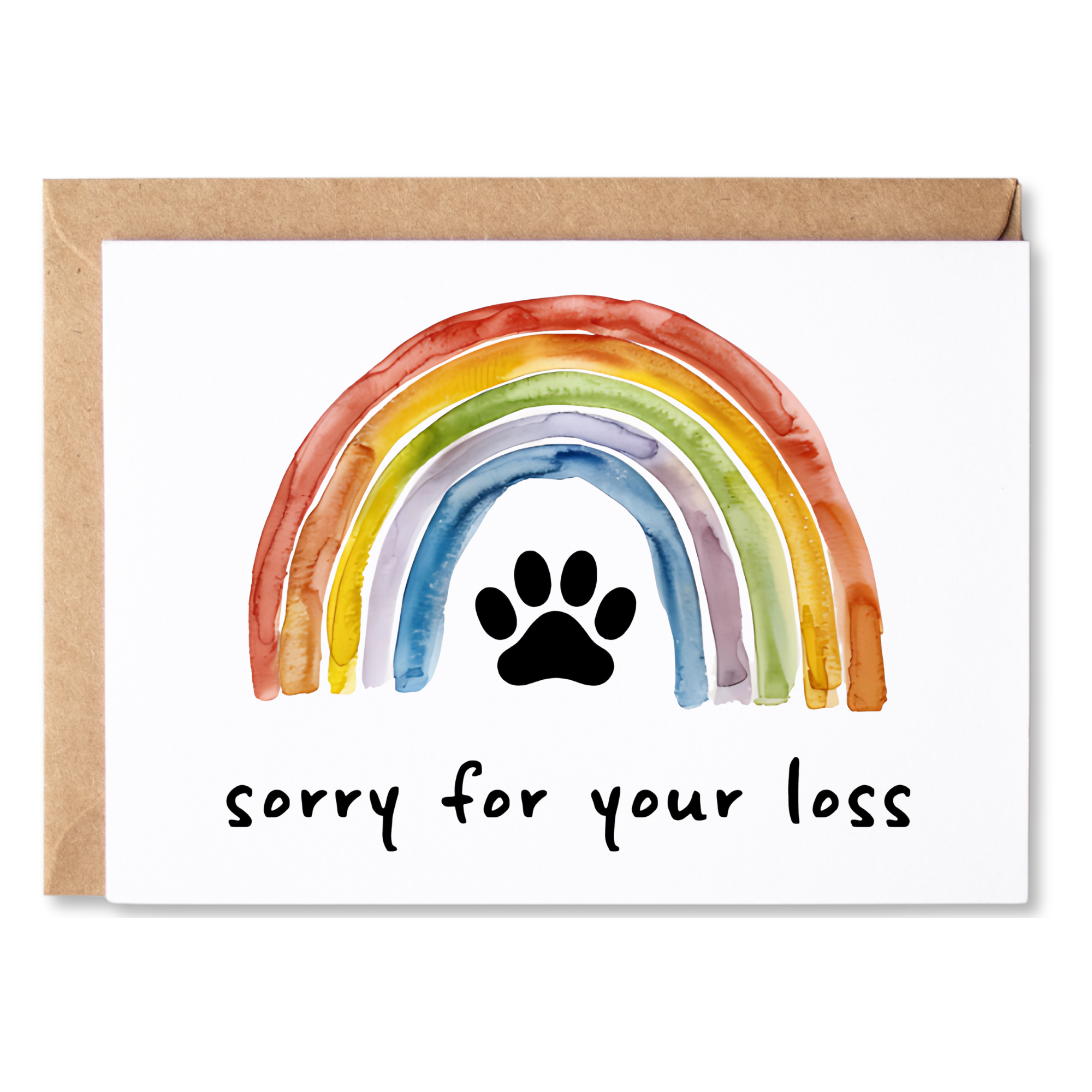 sorry for your loss card | death/losing a pet | sympathy, thinking of you | blank greeting card | INK119