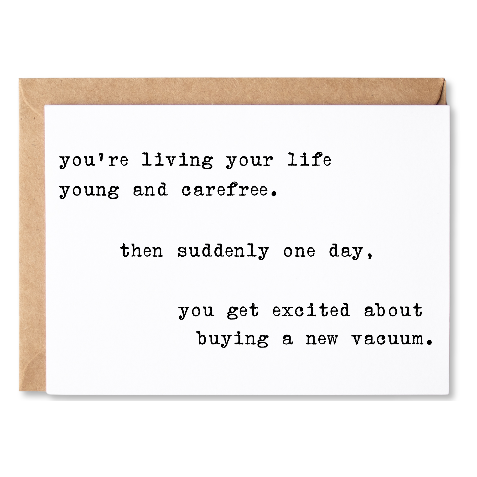 EXCITED ABOUT BUYING A NEW VACUUM CARD