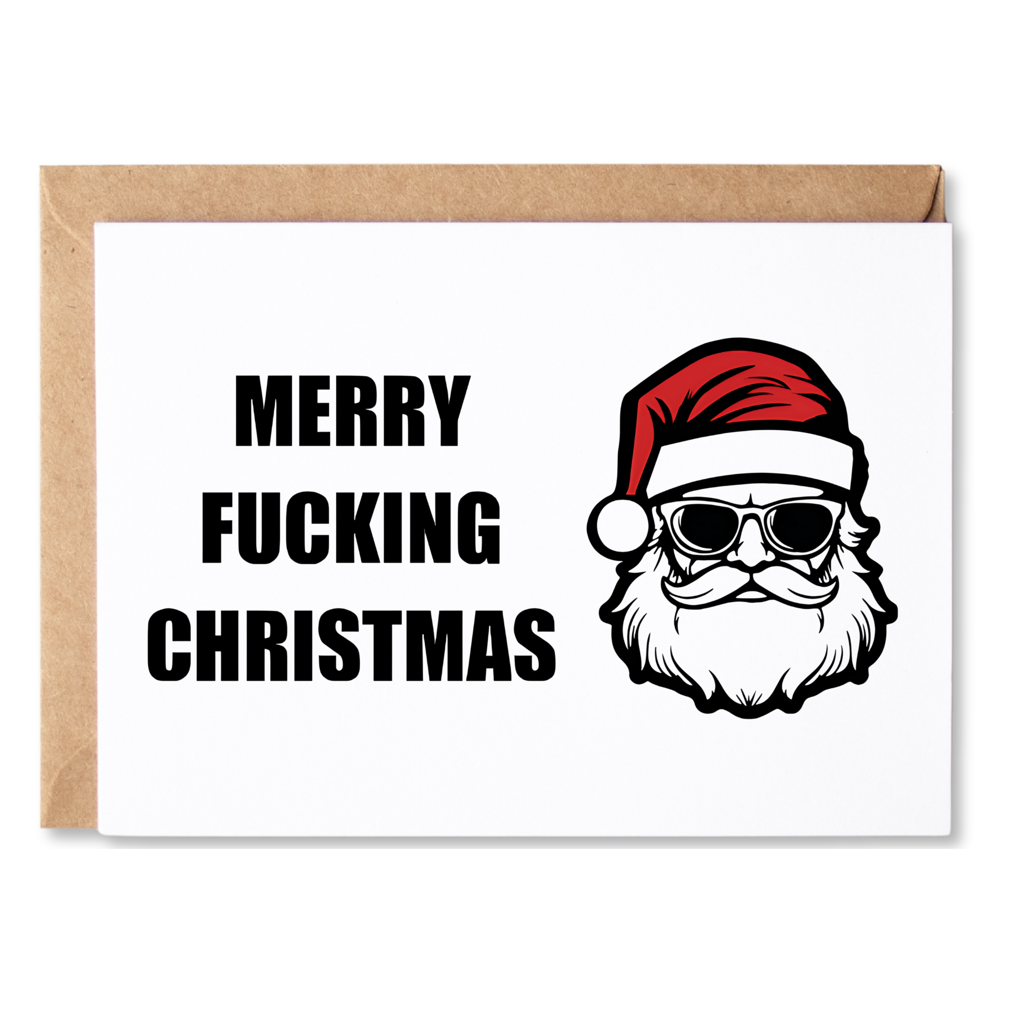 funny christmas card | merry fucking christmas. | blank greeting card | INK244