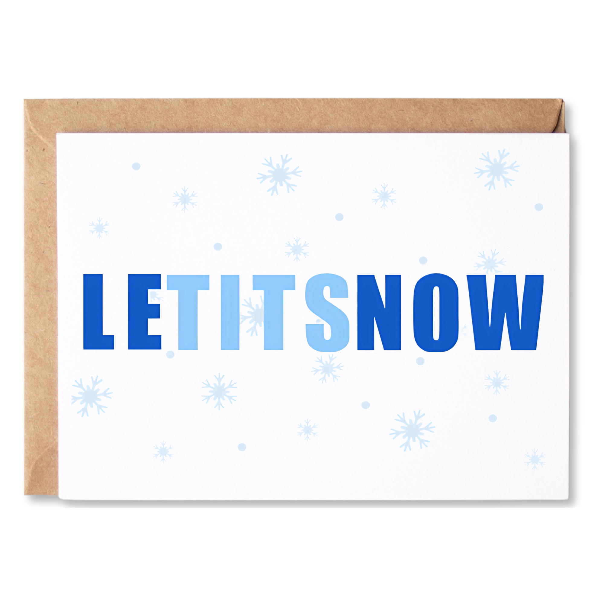 funny christmas card | le tits now (let it snow) | blank greeting card | INK251