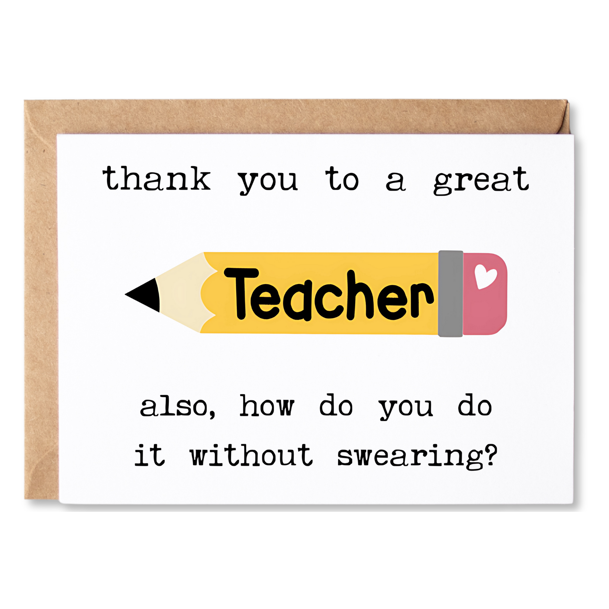 THANK YOU TO A GREAT TEACHER CARD