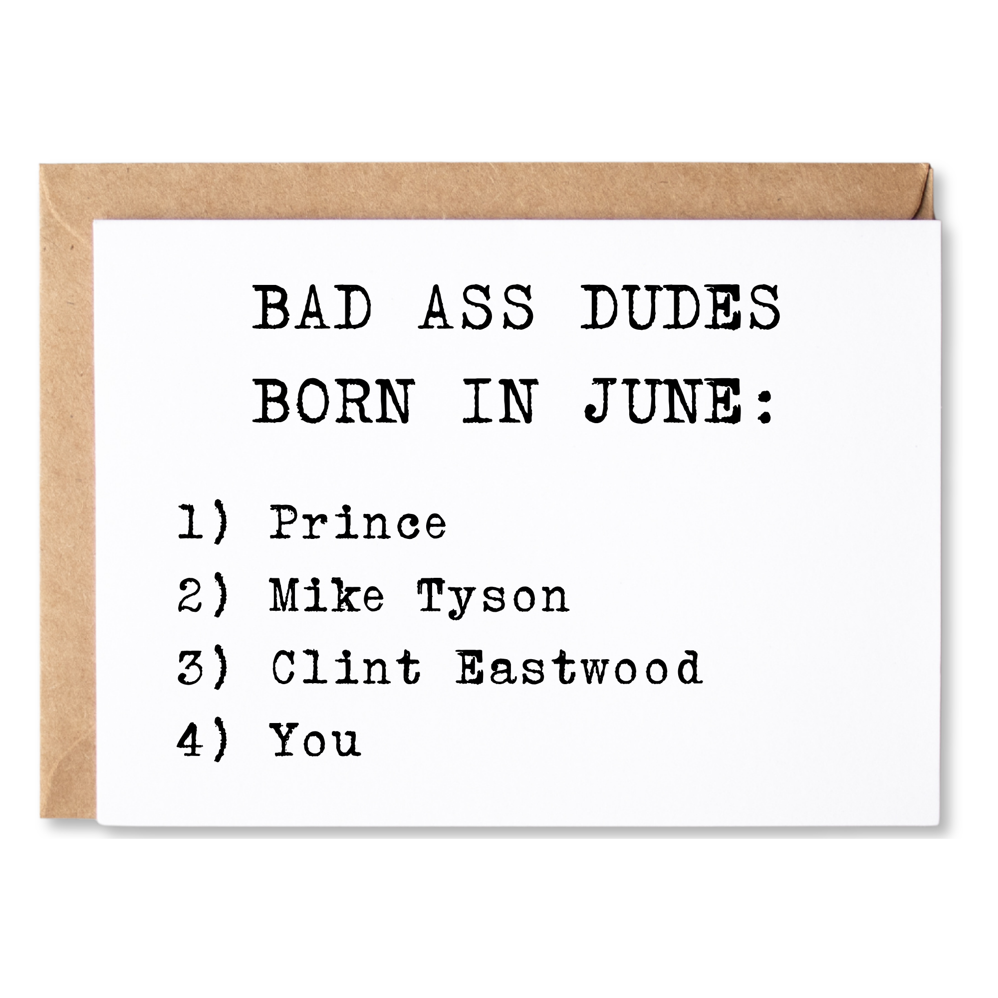 BAD ASS DUDES BORN IN JUNE BIRTHDAY CARD