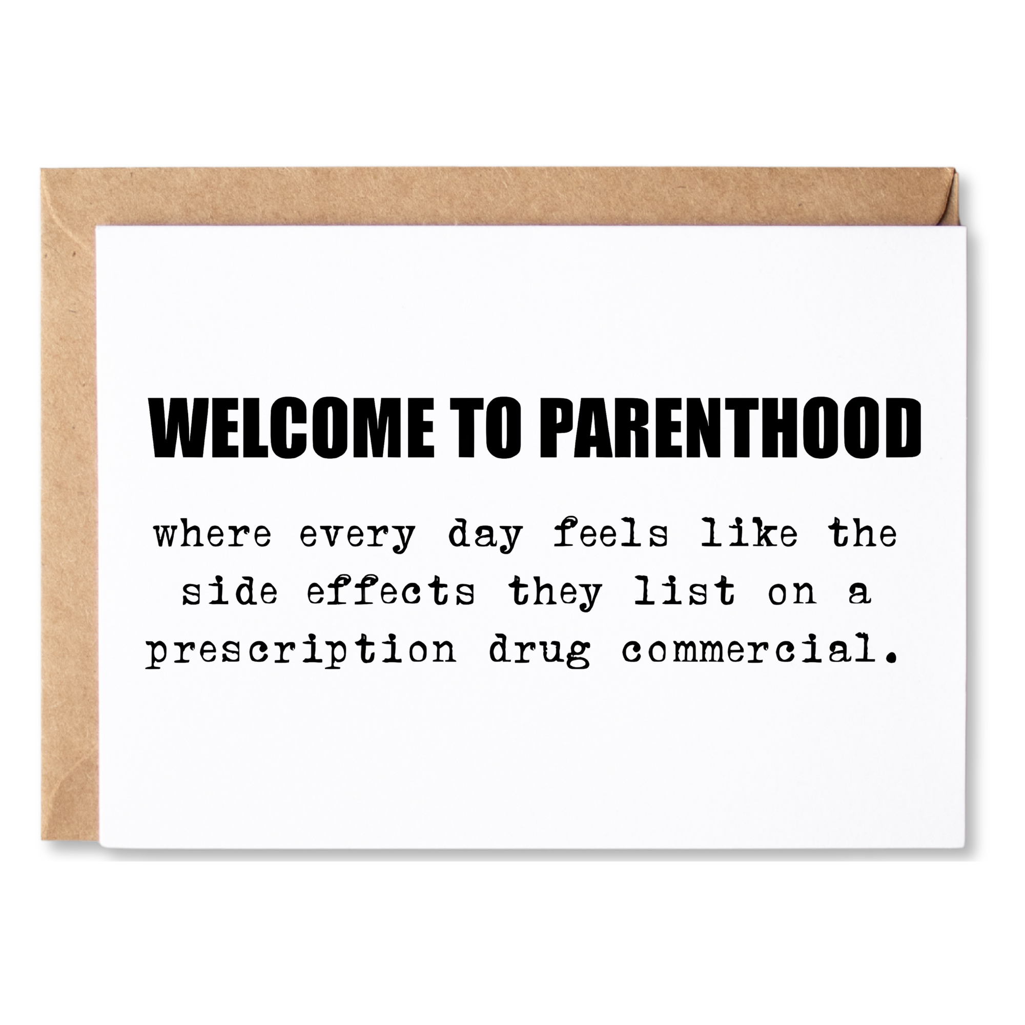 WELCOME TO PARENTHOOD BABY SHOWER CARD