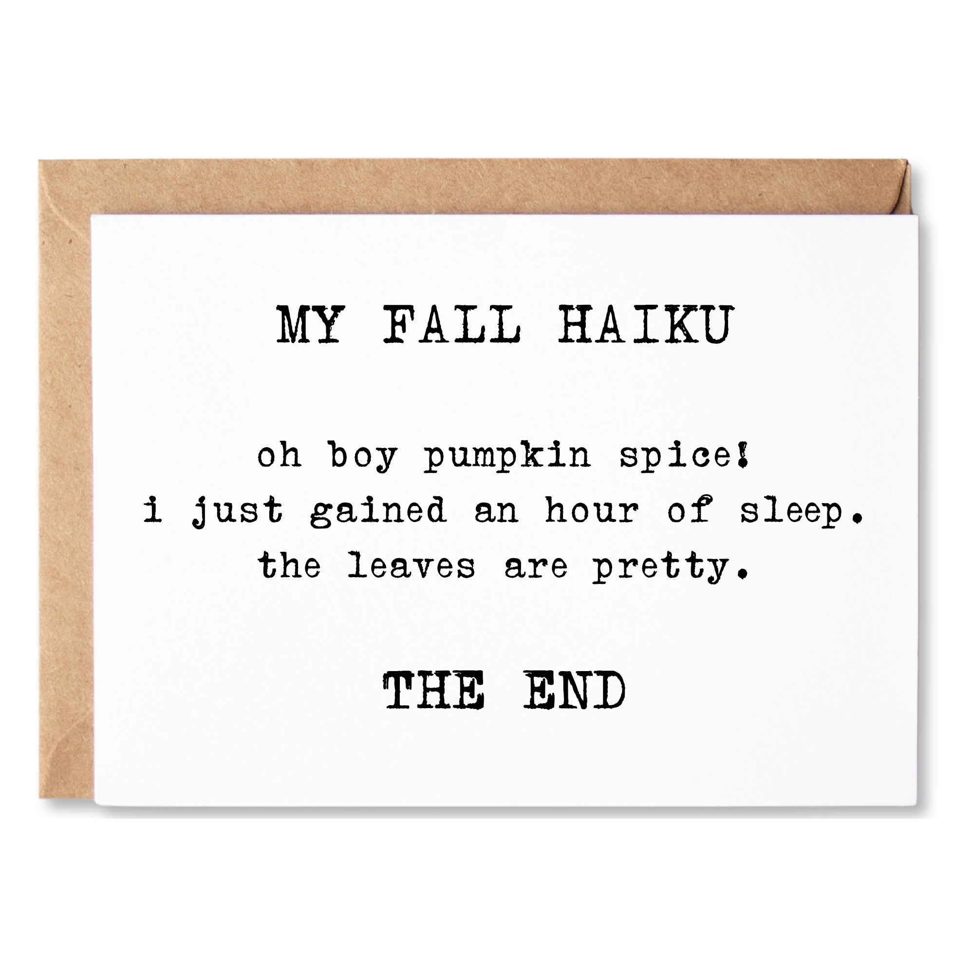 MY FALL HAIKU POEM CARD