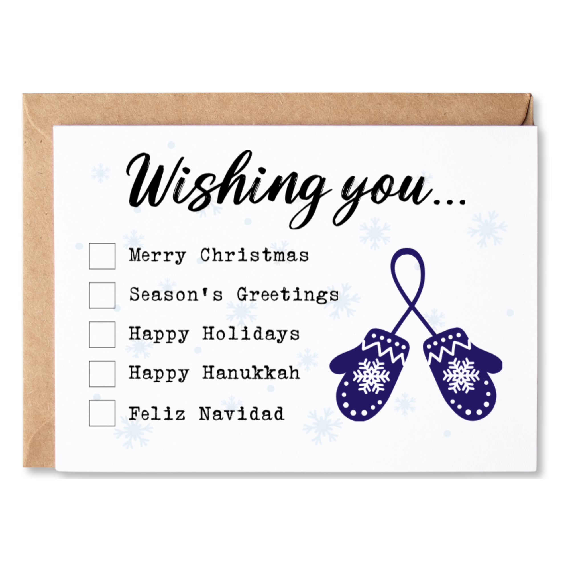 WISHING YOU CHECK THE BOX HOLIDAY CARD