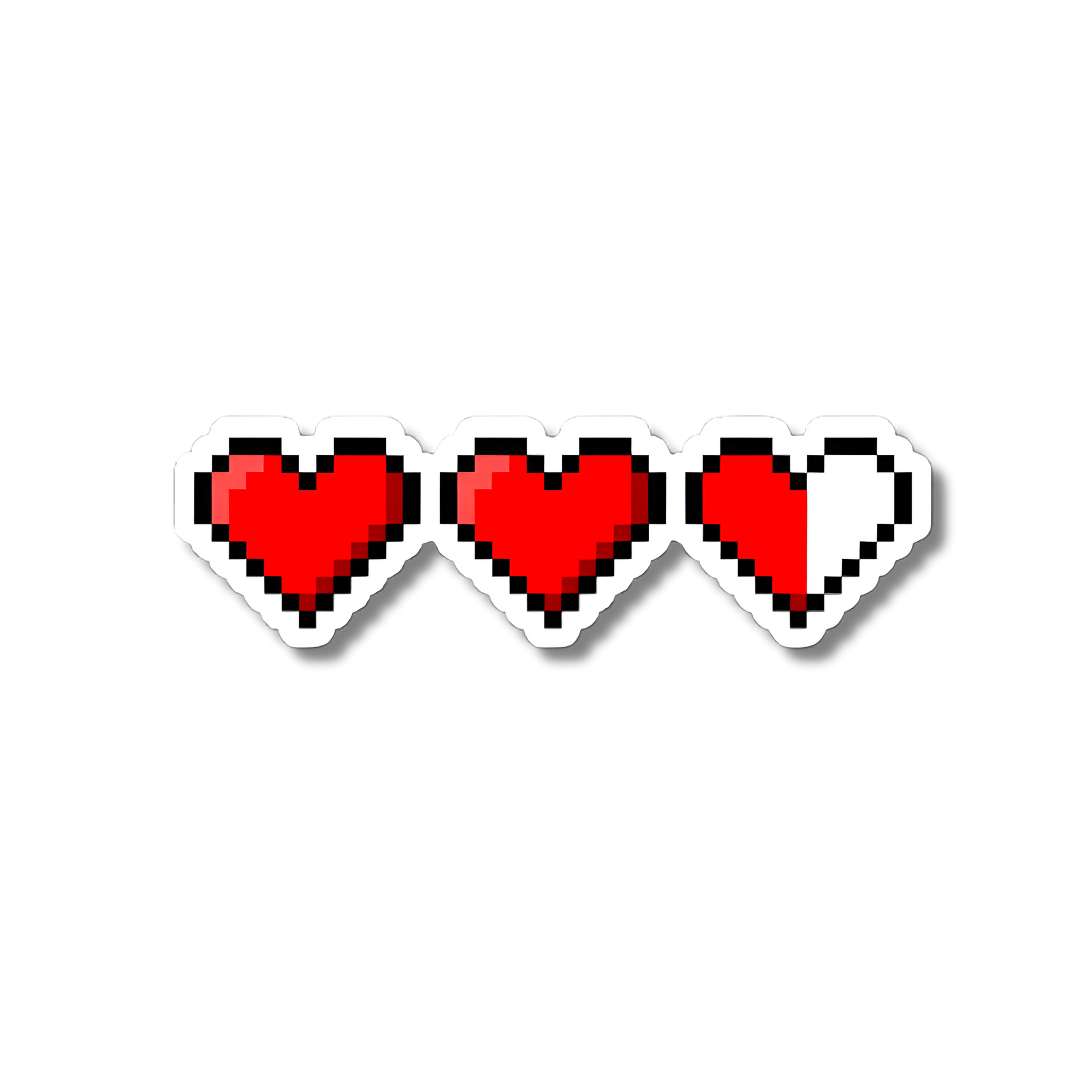 8-BIT PIXEL HEARTS STICKER