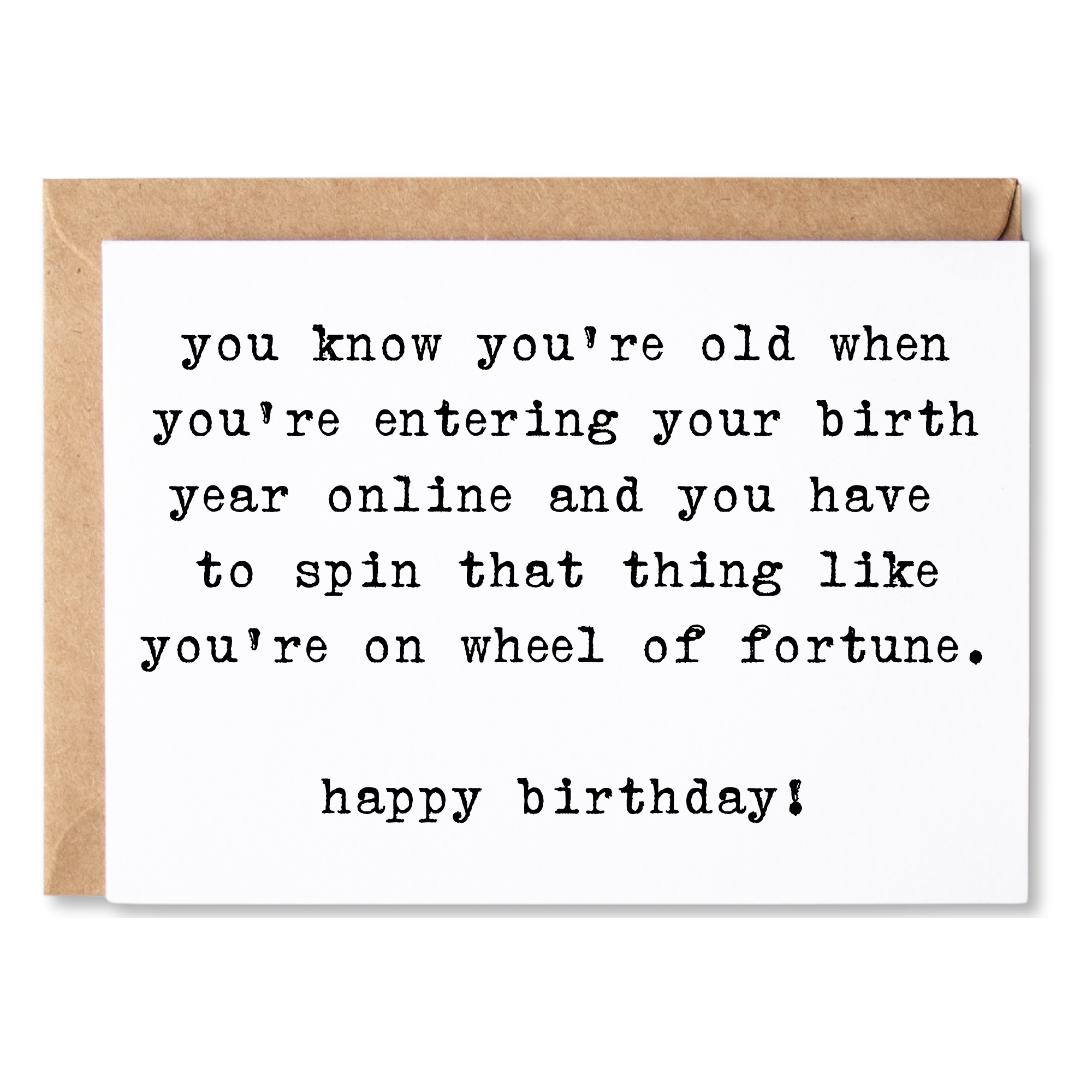 WHEEL OF FORTUNE BIRTHDAY CARD