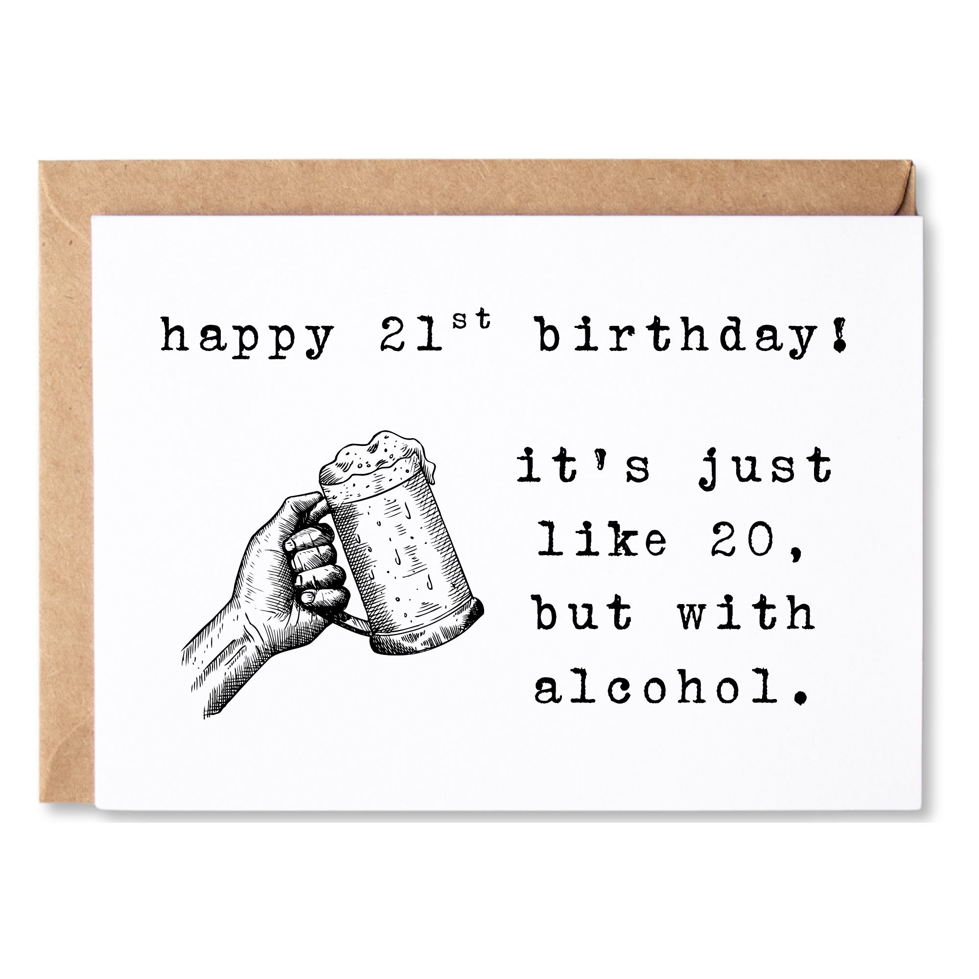 HAPPY 21ST BIRTHDAY CARD