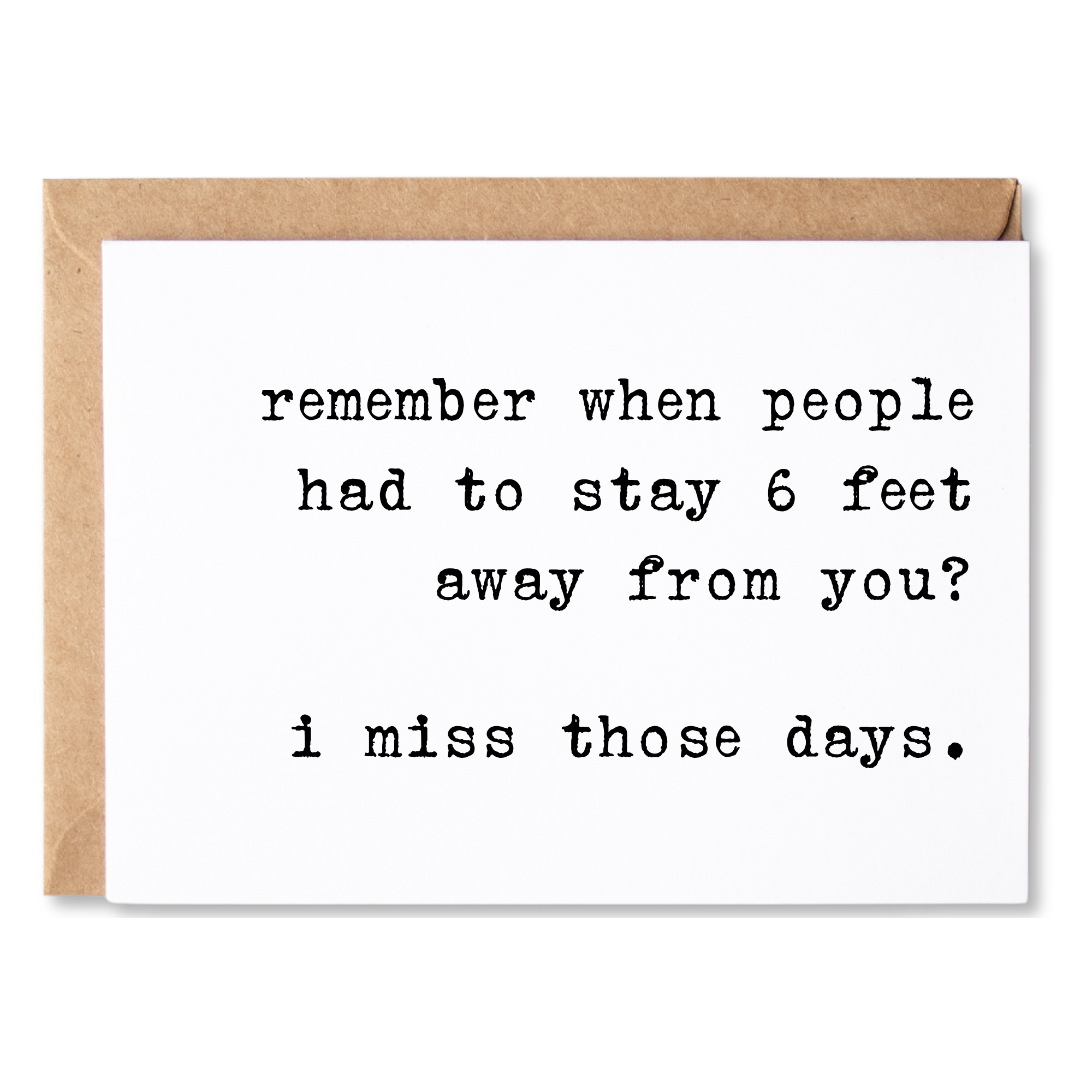 STAY AWAY 6 FEET ALL OCCASION CARD