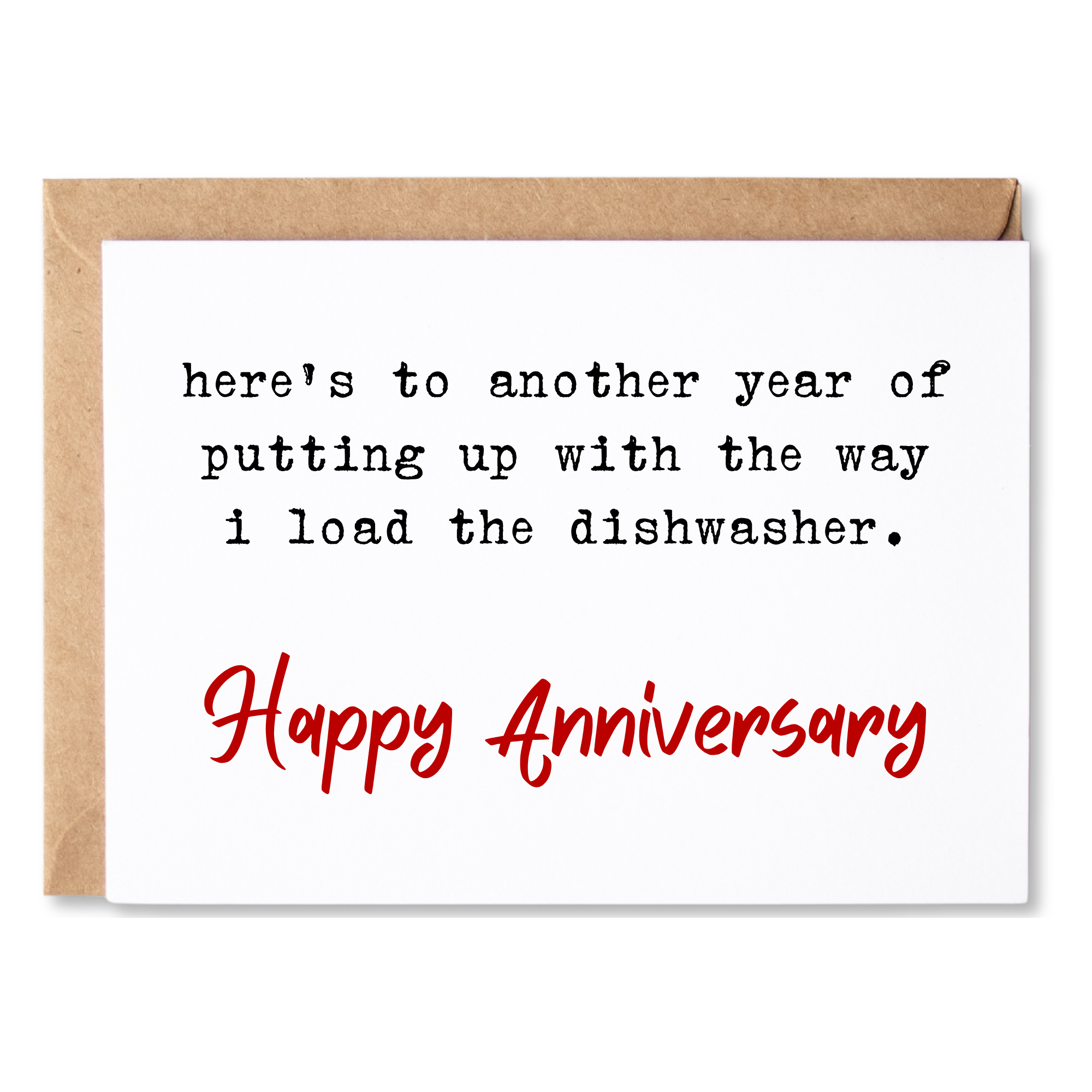LOAD THE DISHWASHER ANNIVERSARY CARD