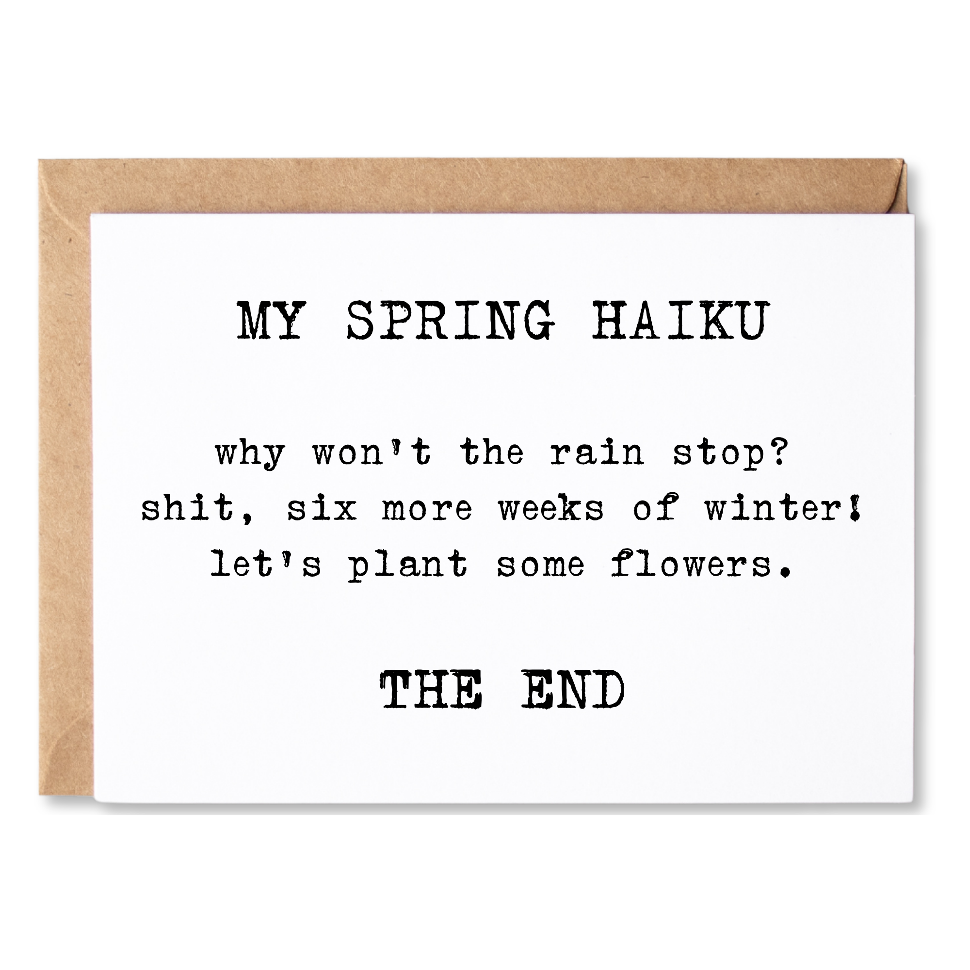 MY SPRING HAIKU POEM CARD